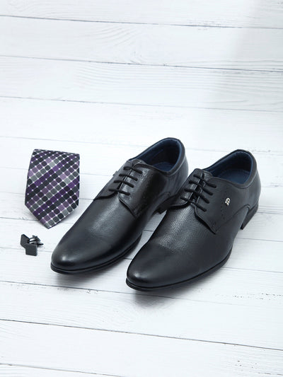 Men's Black Regular Toe Lace Up Formal (ID2186)-Formal - iD Shoes