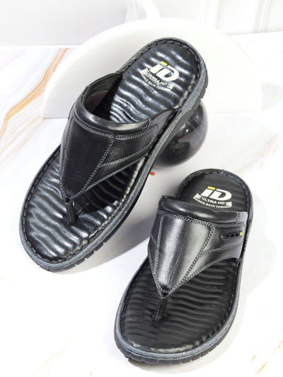 Men's Black Thong-Style Casual Sandal (ID4131)-Sandals/Slippers - iD Shoes