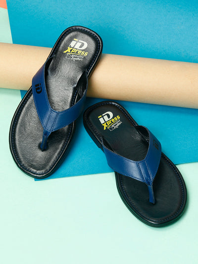 Men's Blue Thong-Style Flat Casual Sandal (ID4135)-Sandals/Slippers - iD Shoes