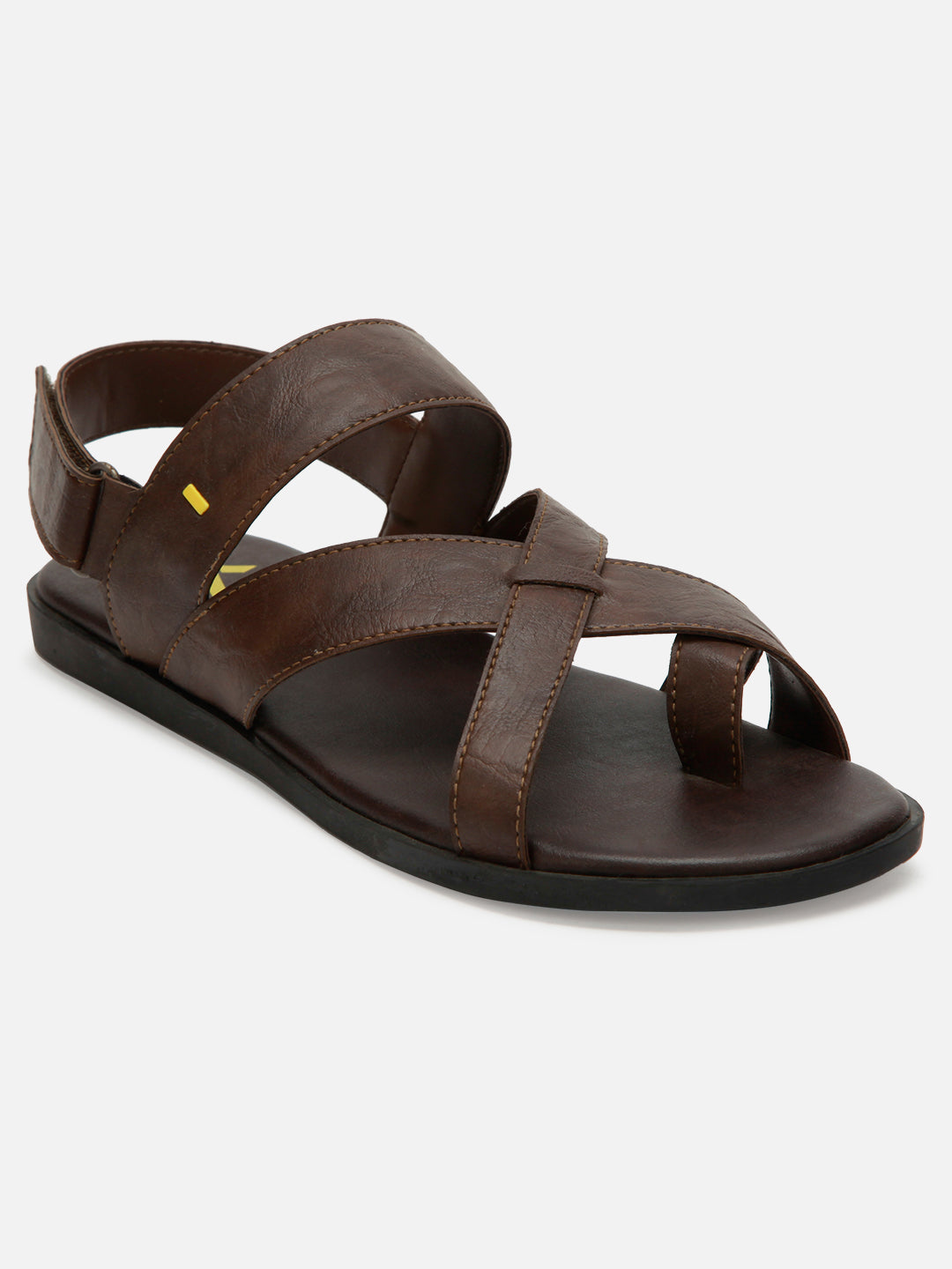 Men's Brown Cross Strap Casual (IX5002) - Sandals/Slippers | Shop Rs. 1,612 | iD Shoes