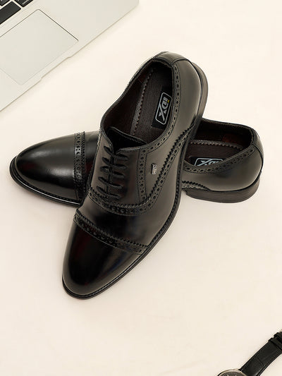 Men's Black Regular Toe Lace Up Formal (IX2033)-Formals - iD Shoes