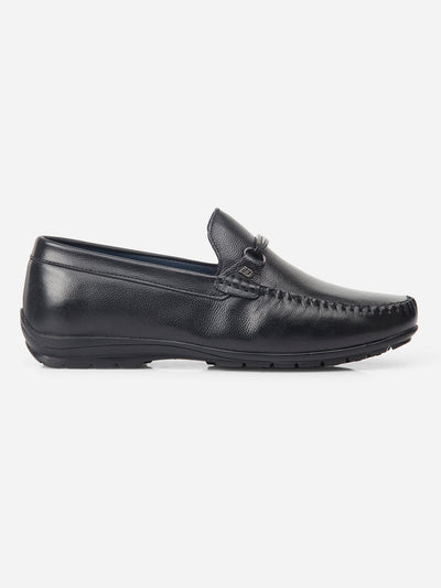 Men Black Loafer (ID1165)-Loafers - iD Shoes