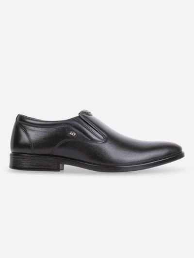 Men's Black Regular Toe Slip On Formal (ID2243)-Formals - iD Shoes