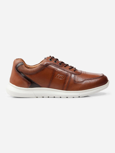 Men Tan Leather Sneaker (ID3086)-Sneaker - iD Shoes