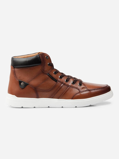 Men Tan Leather Sneaker (ID3089)-Sneaker - iD Shoes