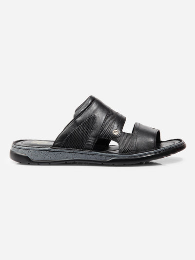 Men Black Sandal / Slipper (ID4216)-Sandal / Slipper - iD Shoes