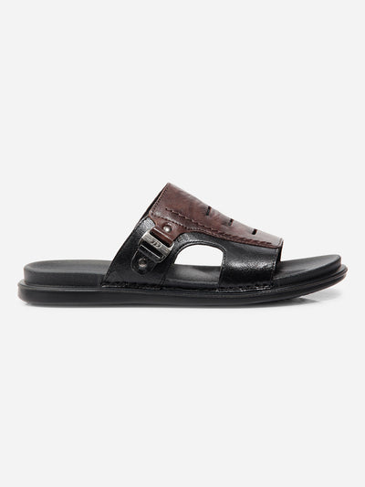 Men Black/Brown Sandal / Slipper (ID4222)-Sandal / Slipper - iD Shoes