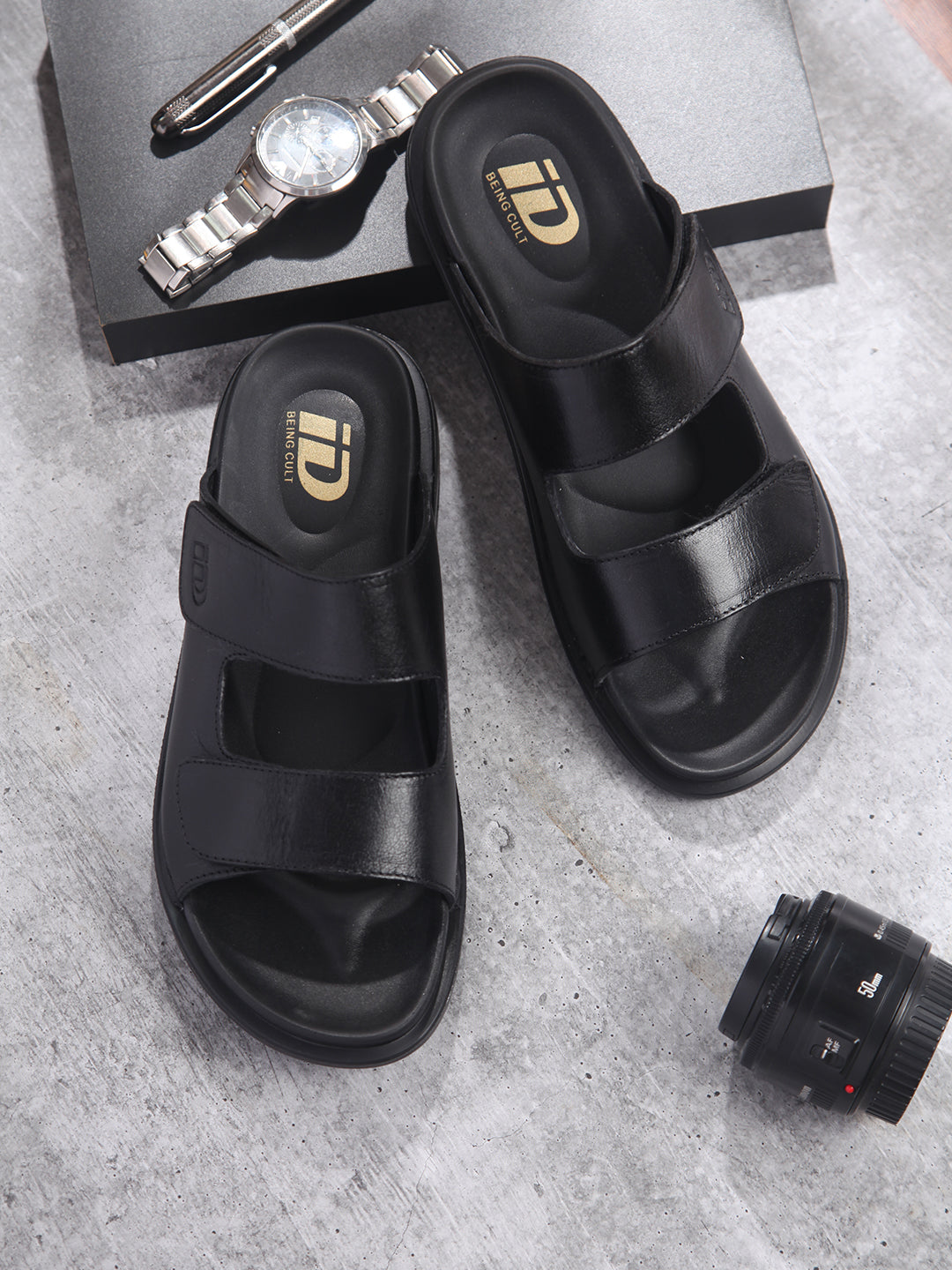 Action Mens Black Synthetic Leather Sandals in Patna - Dealers,  Manufacturers & Suppliers - Justdial