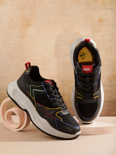 Men's Black Spectrum Lace Up Sneakers (IX1066)-Casual - iD Shoes