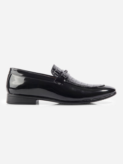 Men's Black Regular Toe Slip On Formal (IX1070)-Formals - iD Shoes