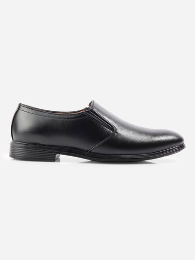 Men's Black Round Toe Slip On Formal (IX1075)-Formal - iD Shoes