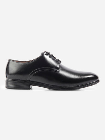 Men's Black Round Toe Lace Up Formal (IX1076)-Formal - iD Shoes