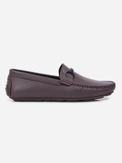 Men's Grey Moc Toe Buckle Loafer (IX4111)-Loafers - iD Shoes