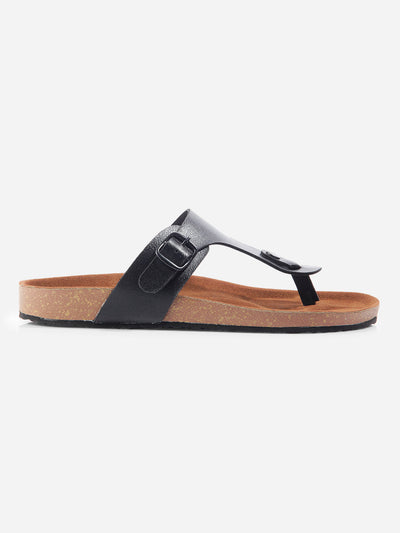 Men's Black Thong Sandal (IX5011)-Sandal / Slipper - iD Shoes