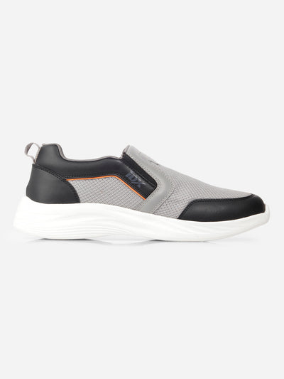 Men's Grey Black Slip On Sneakers IX7130-Sneaker - iD Shoes