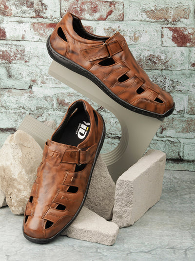 Men's Tan Hurache Casual Sandal (ID4033)-Sandals/Slippers - iD Shoes