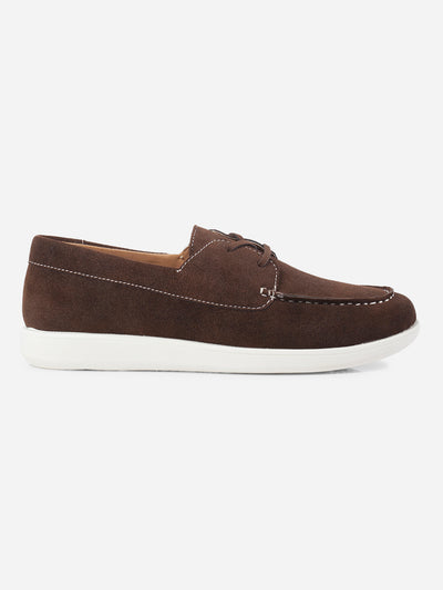 Men's Brown Suede Finish Casual Lace Up (IX2151)-Casuals - iD Shoes