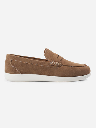 Men's Beige Suede Finish Casual Slip On (IX2149)-Casuals - iD Shoes