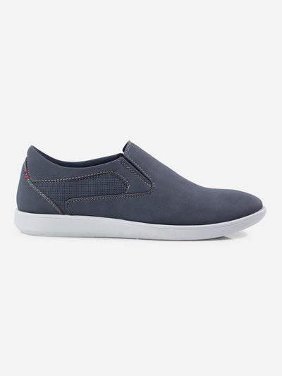 Men's Blue Suede Finish Casual Slip On (IX2145)-Casuals - iD Shoes