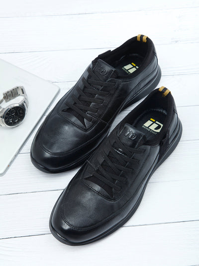 Men's Black Smart Casual Lace Up (ID3058)-Casual - iD Shoes