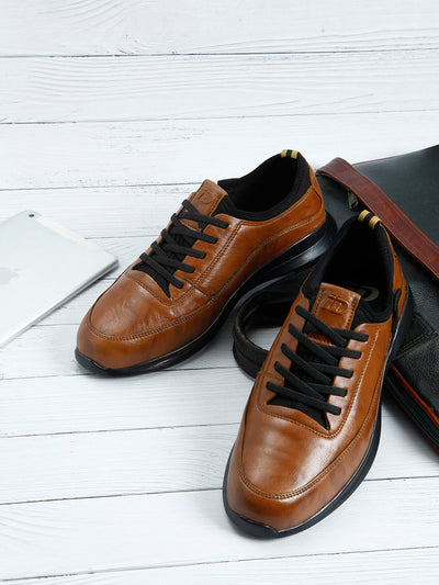 Men's Tan Smart Casual Lace Up (ID3058)-Casual - iD Shoes