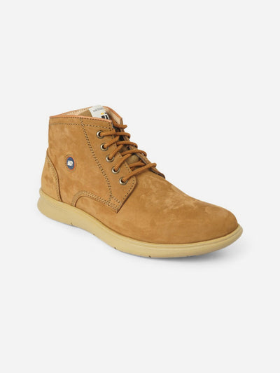 Men's Camel Nubuck Leather Light Weight Boot (ID1053)-Boots - iD Shoes
