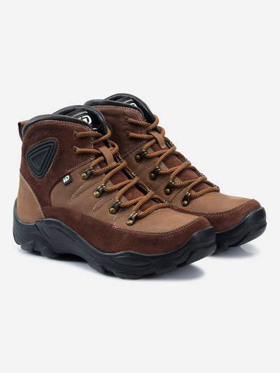 Men's Brown High Ankle Outdoor Boot (ID1093)-Boots - iD Shoes