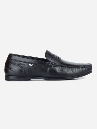 Men's Black Penny Loafer (ID1109)-Loafers - iD Shoes