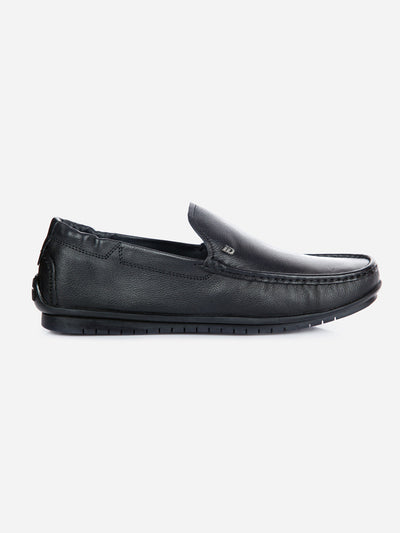 Men's Black Comfort Fit Casual Loafer (ID1112)-Loafers - iD Shoes