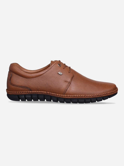 Men's Tan Comfort Fit Semi Formal Lace Up (ID2072)-Formals - iD Shoes