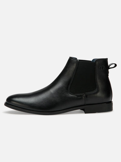 Men's Black Chelsea Formal Boot (ID2129)-Boots - iD Shoes