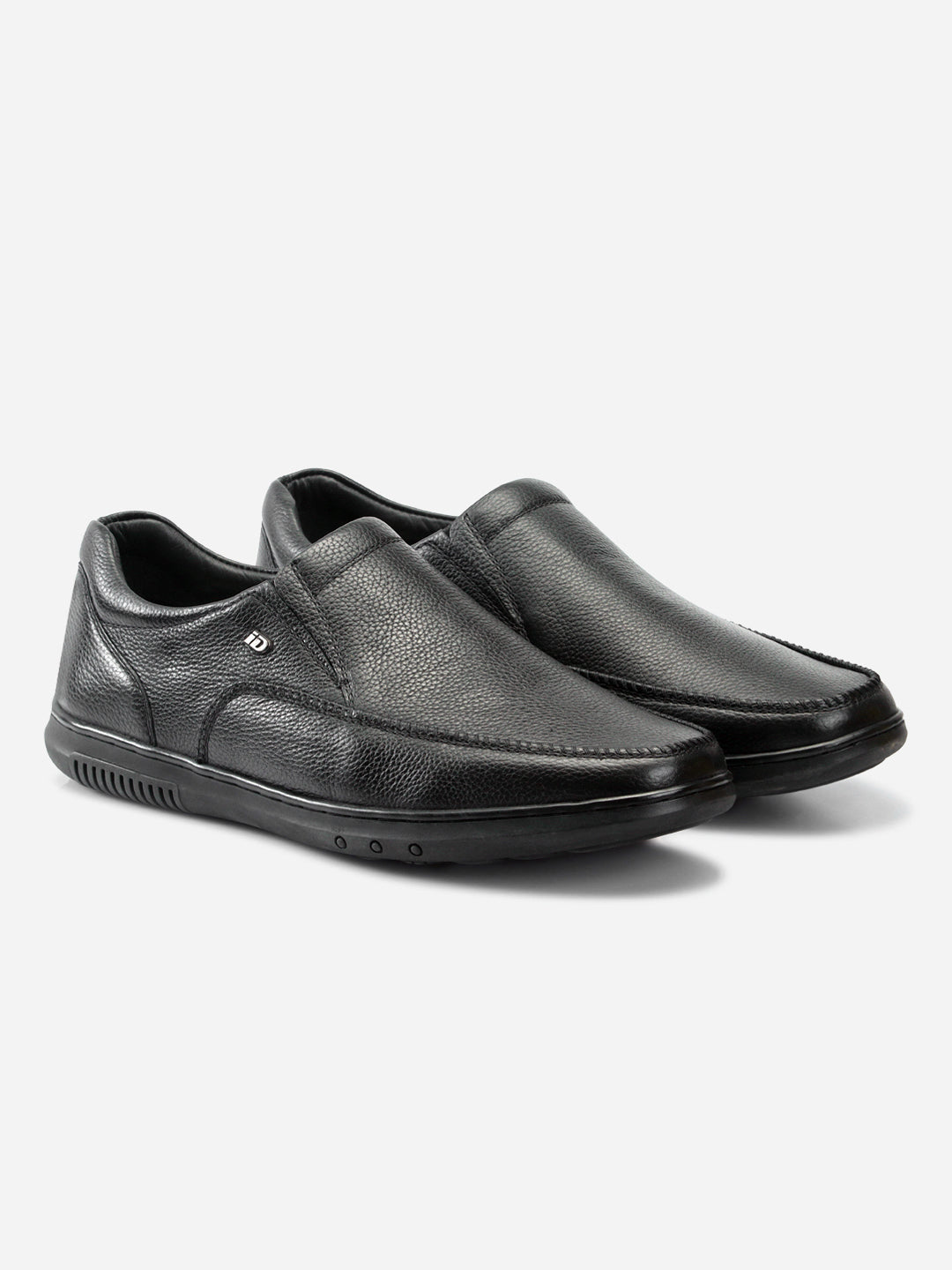 Buy Men's Black Regular Moc Toe Slip On Semi Formal (ID2149) Online