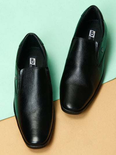 Men's Black Regular Toe Slipon Formal (ID2164)-Formals - iD Shoes