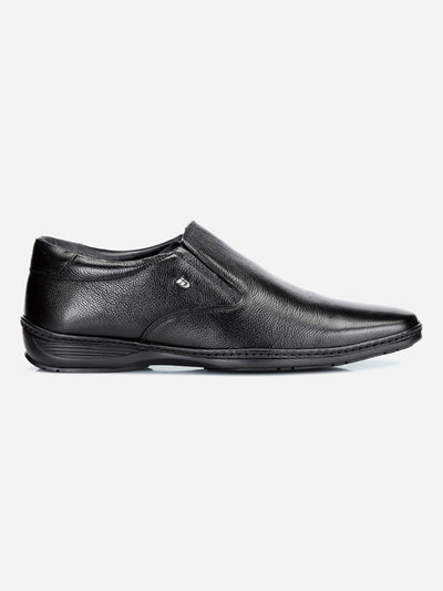 Men's Black Regular Toe Slipon Formal (ID2164)-Formals - iD Shoes