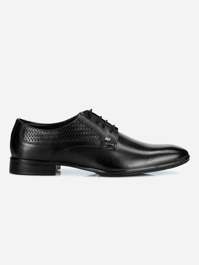 Men's Black Regular Toe Formal Lace Up (ID2168)-Formals - iD Shoes