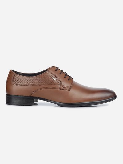 Men's Tan Regular Toe Formal Lace Up (ID2168)-Formals - iD Shoes