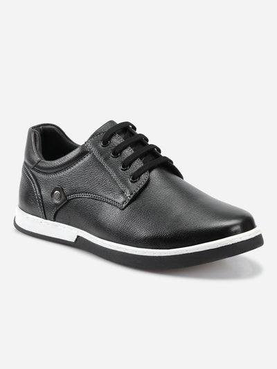 Men's Black Regular Toe Lace Up Casual (ID3036)-Casuals - iD Shoes