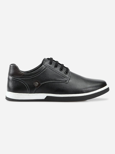 Men's Black Regular Toe Lace Up Casual (ID3036)-Casuals - iD Shoes