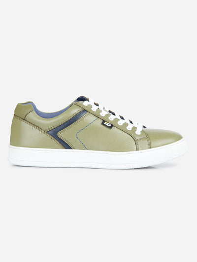 Men's Olive Lace Up Sneaker (ID3051)-Sneakers - iD Shoes