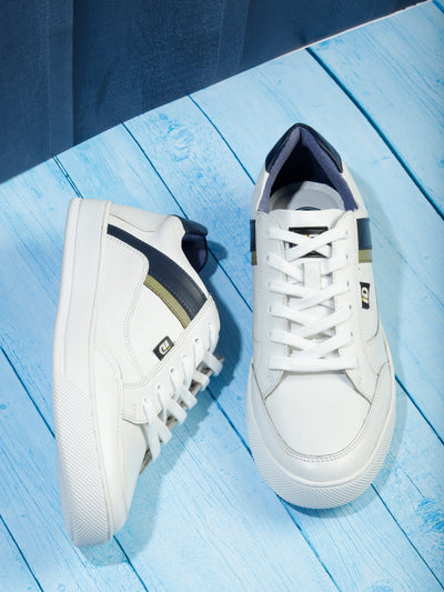 Men's White Lace Up Sneaker (ID3052)-Sneakers - iD Shoes