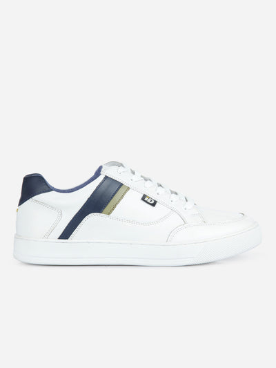 Men's White Lace Up Sneaker (ID3052)-Sneakers - iD Shoes