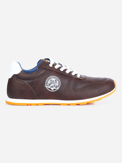 Men's Brown Lace Up Sneaker (ID3054)-Sneakers - iD Shoes