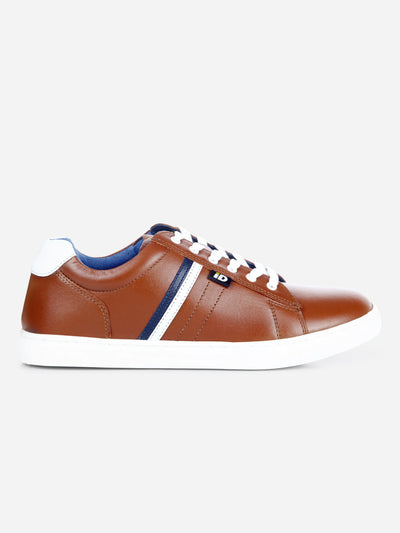 Men's Tan Lace Up Casual Sneaker (ID3056)-Sneakers - iD Shoes