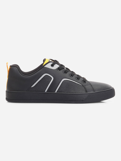 Men's Black Lace Up Smart Casual Sneaker (ID3076)-Sneakers - iD Shoes