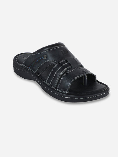 Men's Black Casual Slip On Sandal (ID4048)-Sandals/Slippers - iD Shoes