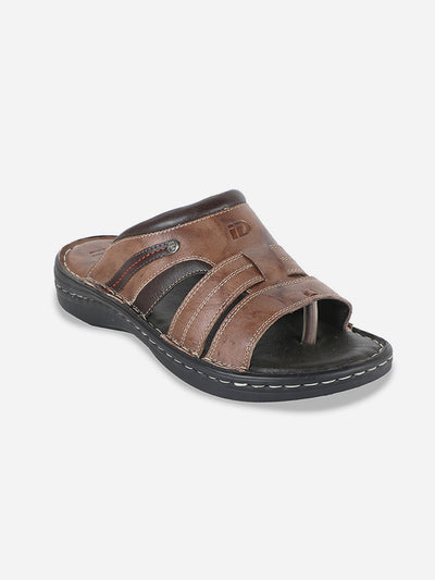 Men's Brown Casual Slip On Sandal (ID4048)-Sandals/Slippers - iD Shoes