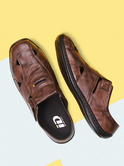 Men's Brown Mule Casual Sandal (ID4069)-Sandals/Slippers - iD Shoes