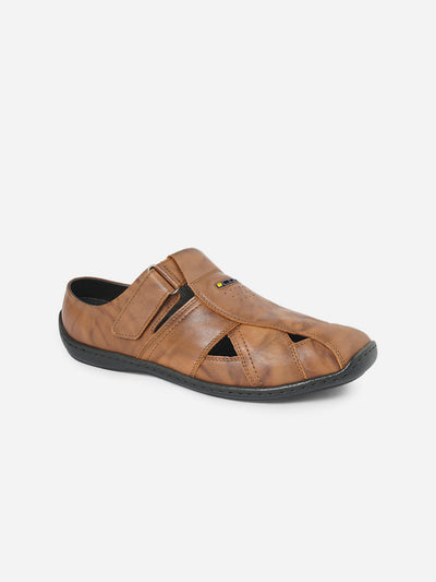 Men's Tan Mule Casual Sandal (ID4069)-Sandals/Slippers - iD Shoes