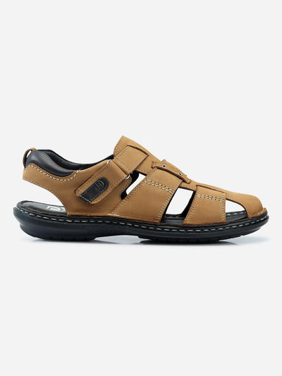 Men's Camel Hurache Casual Sandal (ID4117)-Sandals/Slippers - iD Shoes