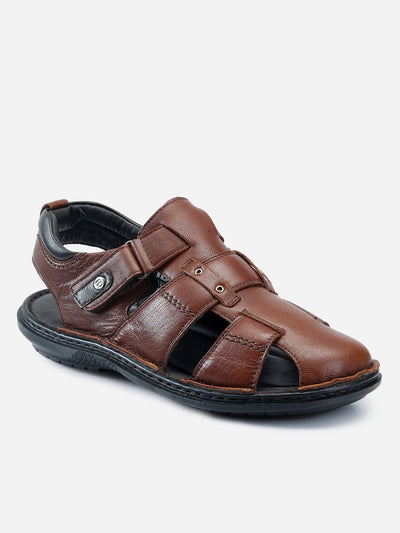 Men's Tan Hurache Semi Formal Sandal (ID4118)-Sandals/Slippers - iD Shoes